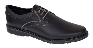 Pantofi barbati casual din piele naturala - Corsa Negru Siret - Img 3