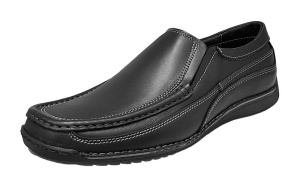 Pantofi barbati casual din piele naturala cu elastic Bleumarin, GKR110N - Img 8