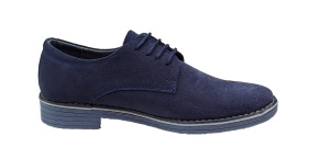 Pantofi barbati casual din piele naturala intoarsa Bleumarin - 855VELBLM - Img 5