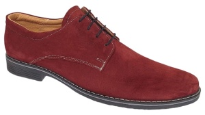 Pantofi barbati casual din piele naturala intoarsa bordeaux PAVELV - Img 6