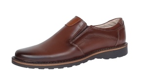 Pantofi barbati casual din piele naturala maro cu elasic - GKR480EM - Img 5