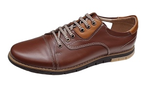 Pantofi barbati, casual din piele naturala, Maro, GKR67M - Img 7