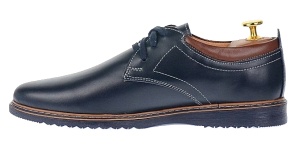 Pantofi barbati casual din piele naturala - Model bleumarin L330BLM - Img 3