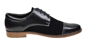Pantofi barbati casual din piele naturala - Model Mario 1 Negru - Img 3