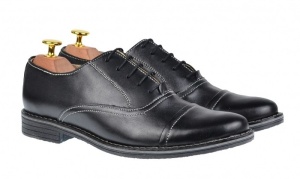 Pantofi barbati casual din piele naturala neagra P32NBOX - Img 5