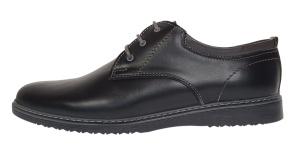 Pantofi barbati casual din piele naturala Negru GKR30N - Img 6