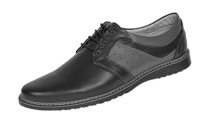 Pantofi barbati casual din piele naturala Negru GKR32N - Img 6
