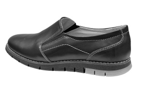 Pantofi barbati, casual din piele naturala, Negru, GKR81N - Img 6