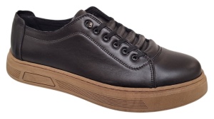 Pantofi barbati casual din piele naturala Negru Gold GKR122N - Img 3