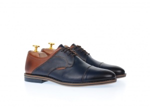 Pantofi barbati casual - eleganti, din piele naturala - SIR156BLM - Img 2