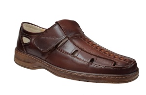 Pantofi barbati casual, perforati, din piele naturala, Maro - RSY502M - Img 3