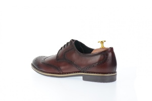 Pantofi barbati casual, visinii din piele naturala - 500VIS - Img 4