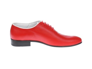 Pantofi barbati de ceremonie din piele naturala doua culori MOD1ROSUALB - Img 3