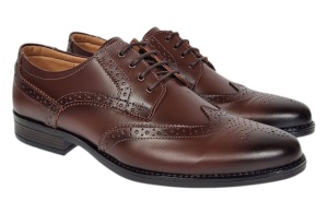 Pantofi barbati Derby Wingtip Brogue din piele naturala GKR826M - Img 8