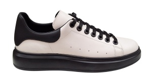 Pantofi barbati din piele naturala Alb - Negru LS7KNA - Img 3