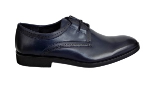 Pantofi barbati din piele naturala bleumarin Alexander 177 - Img 2