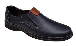 Pantofi barbati din piele naturala Bleumarin GKR104BL - Img 1