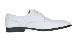 Pantofi barbati eleganti din piele naturala Alb Box GKR101A - Img 8