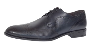 Pantofi barbati eleganti din piele naturala Bleumarin 020BL - Img 9