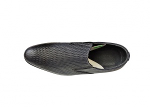 Pantofi barbati eleganti, din piele naturala, Bleumarin, cu elastic, CIUCALETI SHOES - Img 3