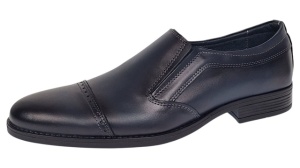 Pantofi barbati eleganti din piele naturala Bleumarin fara siret GKR232BL