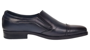 Pantofi barbati eleganti din piele naturala Bleumarin fara siret GKR232BL - Img 3