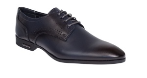 Pantofi barbati eleganti din piele naturala bleumarin GKR101BL