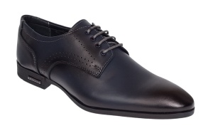 Pantofi barbati eleganti din piele naturala bleumarin GKR101BL - Img 10
