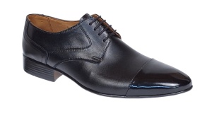 Pantofi barbati eleganti din piele naturala cu varf lacuit 016BXNL - Img 3