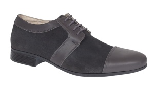 Pantofi barbati eleganti din piele naturala, culoare gri inchis - 1006GRI