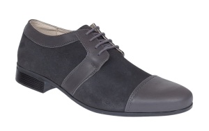 Pantofi barbati eleganti din piele naturala, culoare gri inchis - 1006GRI - Img 7