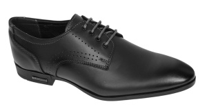 Pantofi barbati eleganti din piele naturala culoare neagra GKR101N - Img 7