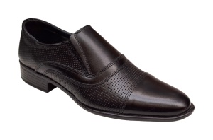 Pantofi barbati eleganti din piele naturala de culoare neagra GKR01N - Img 5