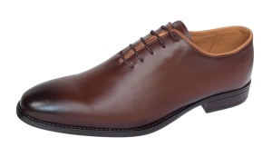 Pantofi barbati eleganti din piele naturala maro cognac Donatto - GKR200M - Img 2