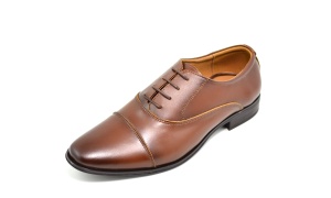 Pantofi barbati eleganti din piele naturala maro STEFISM - Img 2