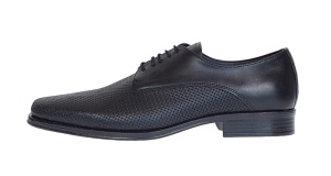 Pantofi barbati eleganti din piele naturala matritata Negru NIK NIC02PRN - Img 2