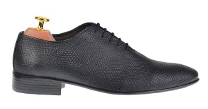 Pantofi barbati eleganti din piele naturala negri, SCORPION, 024CROCOMIC