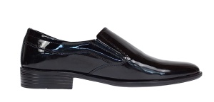 Pantofi barbati eleganti din piele naturala Negru Lac - Model fara siret Mateo - Img 6