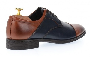 Pantofi barbati eleganti din piele naturala Sir 104 Maro - Bleumarin - Img 4