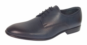 Pantofi barbati eleganti din piele naturala texturata bleumarin – Eleganta si rafinament 346 - Img 5