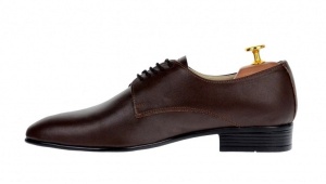 Pantofi barbati eleganti pentru costum, piele naturala maro, NIC211M - Img 3