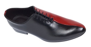 Pantofi barbati elleganti din piele naturala - Negru si Rosu MOD1NR - Img 3
