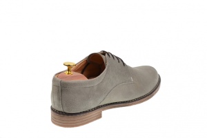 Pantofi barbati gri, casual - eleganti din piele naturala intoarsa - CARLO - Img 3