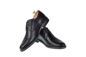 Pantofi barbati, model casual din piele naturala box, culoare neagra - 336NBOX - Img 4