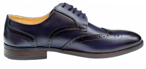 Pantofi barbati office, eleganti din piele naturala, Bleu Navy, TEST68BL - Img 4