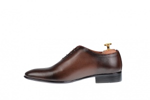 Pantofi barbati office, eleganti din piele naturala maro, ELION MATEO 026M - Img 4