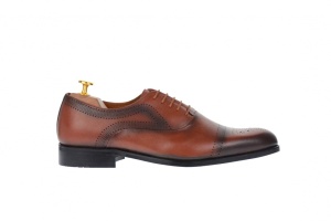 Pantofi barbati office, eleganti din piele naturala maro, Nevalis - 850M
