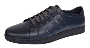 Pantofi barbati sport casual din piele naturala bleumarin ADTIMBL