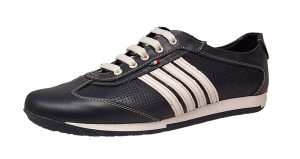 Pantofi barbati sport din piele naturala , Bleumarin, Alb - GKR93BLM - Img 2