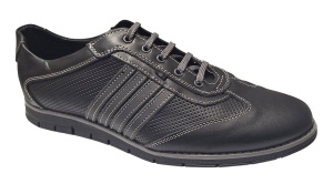 Pantofi barbati sport din piele naturala - Model negru 1053N - Img 1